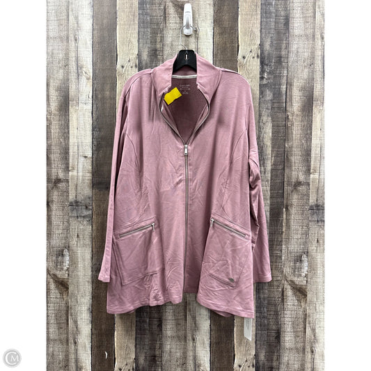 Athletic Jacket By Calvin Klein Performance In Mauve, Size: 3x