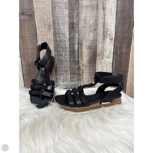 Sandals Heels Wedge By Franco Sarto In Black, Size: 8