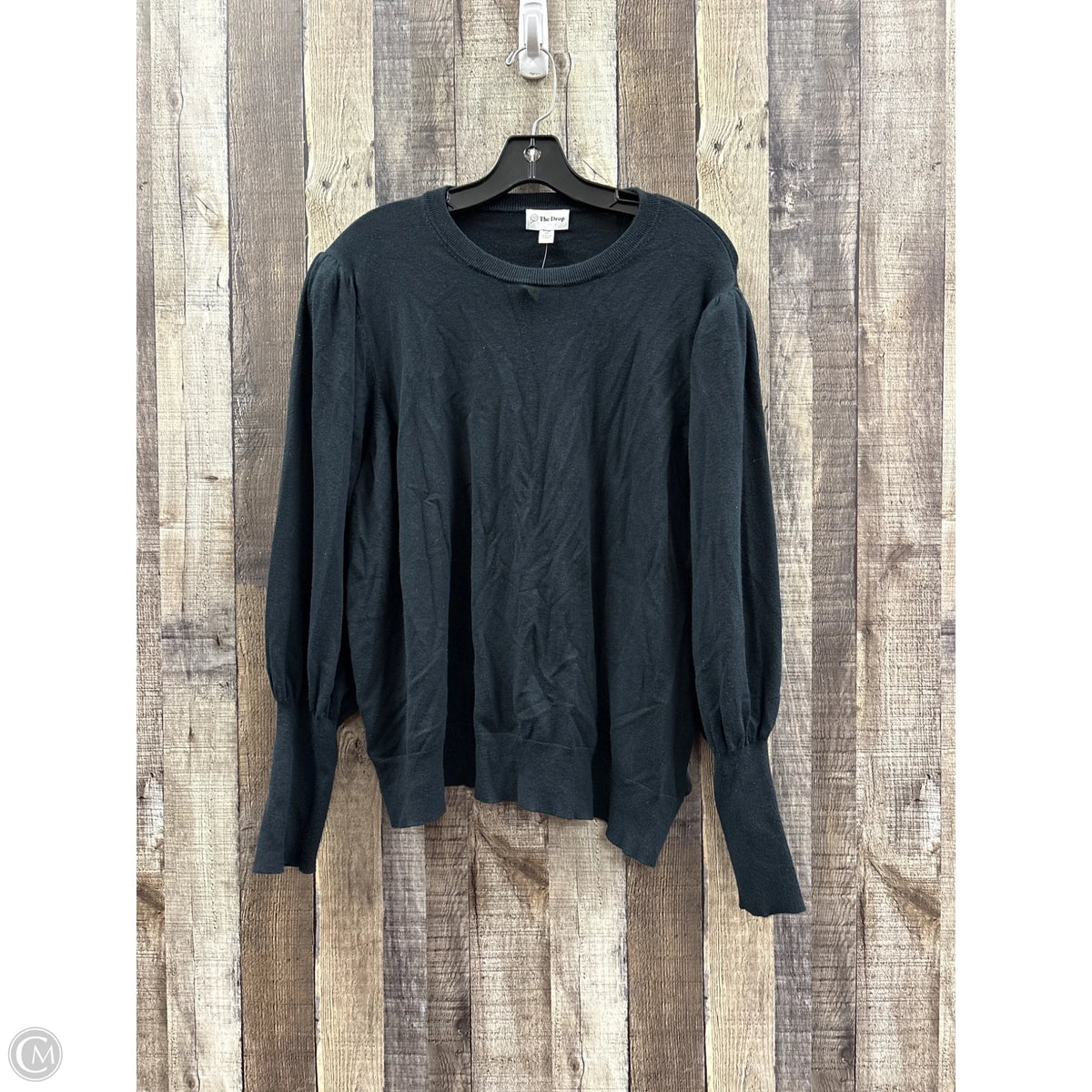 Top Long Sleeve By The Drop In Black, Size: 2x