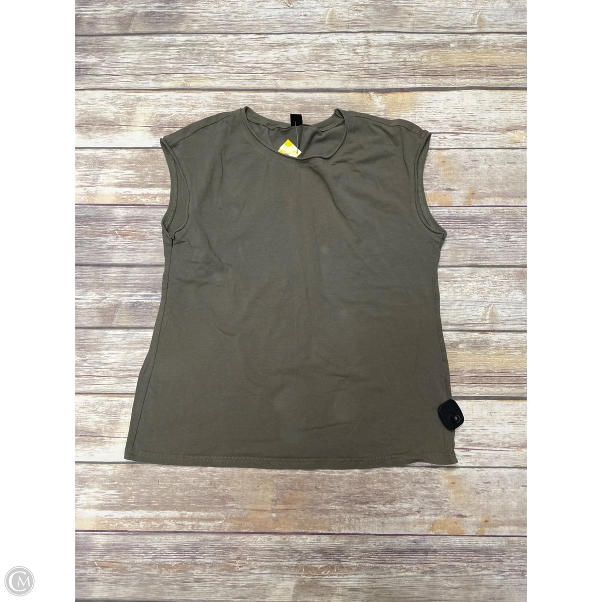 Top Sleeveless Basic By Shein In Green, Size: L