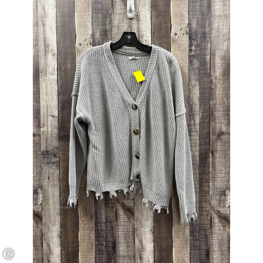 Sweater Cardigan By Maurices In Silver, Size: Xxl
