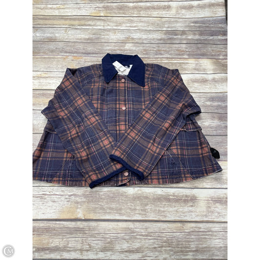 Jacket Faux Fur & Sherpa By Pilcro In Plaid Pattern, Size: Xl
