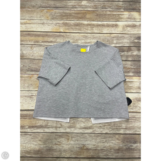 Athletic Top Short Sleeve By Lululemon In Grey, Size: S