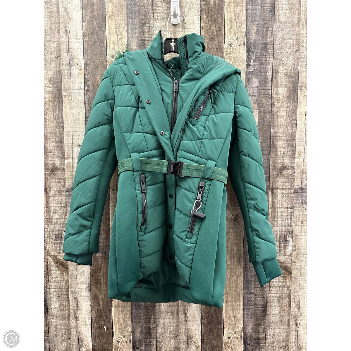 Coat Designer By Michael Kors In Green, Size: M