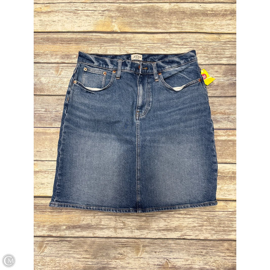 Skirt Midi By J. Crew In Blue Denim, Size: 6