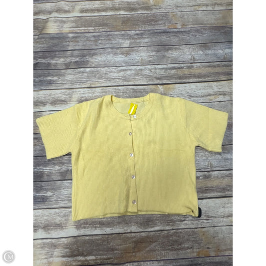Sweater Cardigan By Cmf In Yellow, Size: L