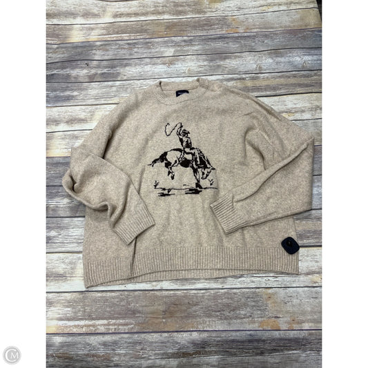 Sweater By Abercrombie And Fitch In Tan, Size: Xl