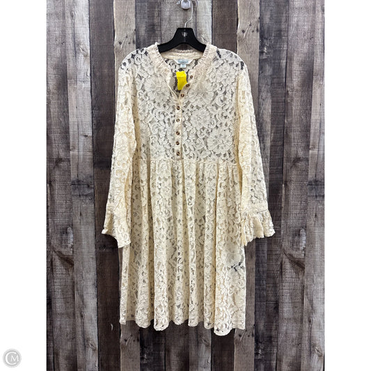 Dress Casual Midi By Sundance In Cream, Size: Xlp