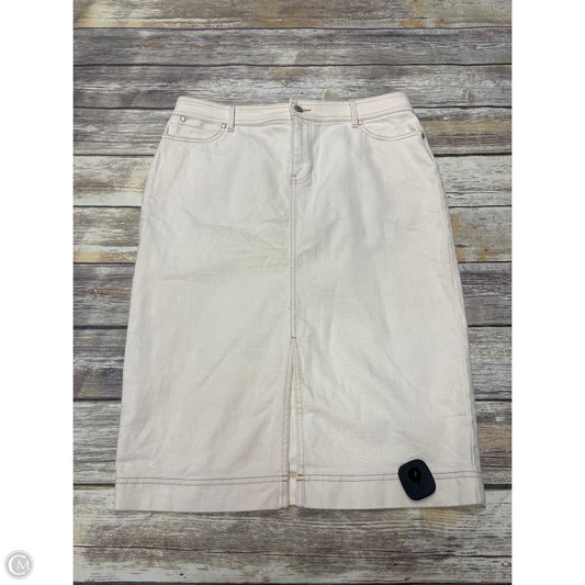 Skirt Midi By Talbots In Cream, Size: 14p
