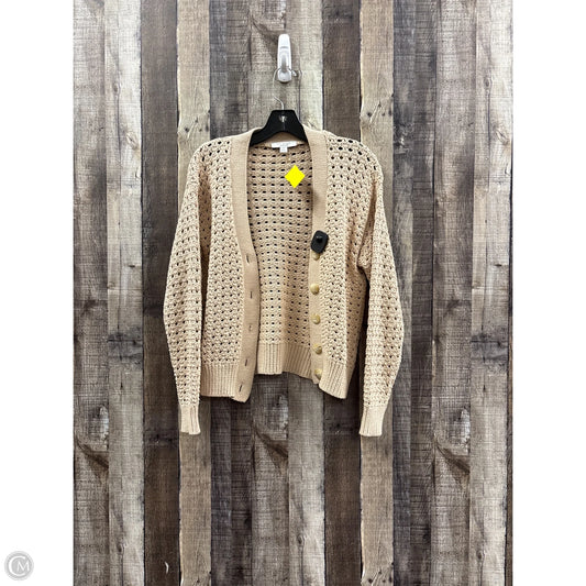 Sweater Cardigan By Ann Taylor In Tan, Size: Mp