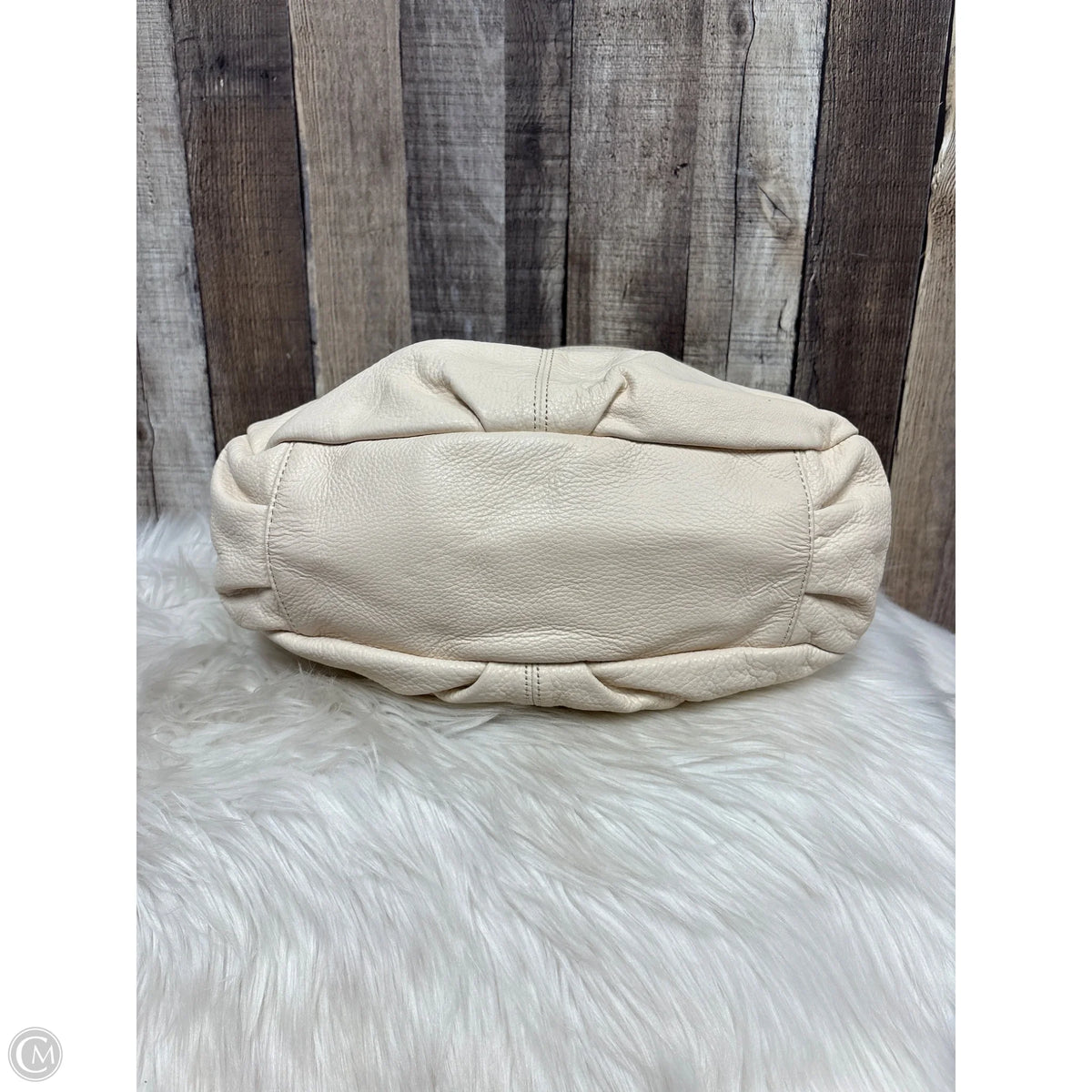 Handbag Leather By Dkny, Size: Large