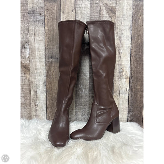 Boots Knee Heels By Franco Sarto In Brown, Size: 8.5