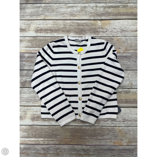 Sweater Cardigan By J. Crew In Striped Pattern, Size: S