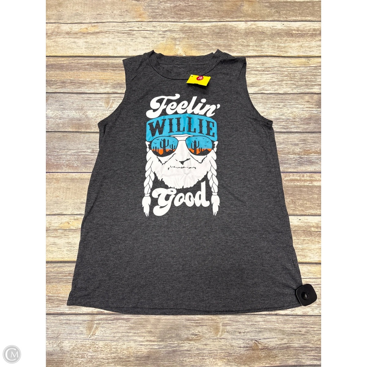 Top Sleeveless Basic By Cmf In Grey, Size: M