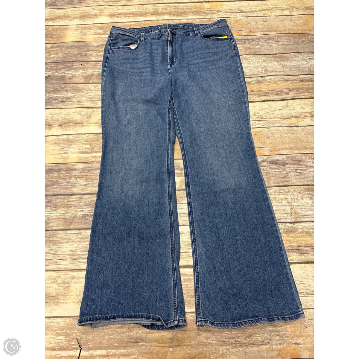 Jeans Flared By Old Navy In Blue Denim, Size: 18
