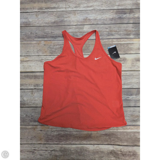 Athletic Tank Top By Nike In Coral, Size: Xl