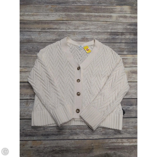Sweater Cardigan By Dip In Ivory, Size: L