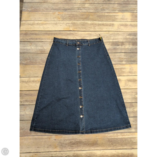 Skirt Maxi By Bleu In Blue Denim, Size: 12