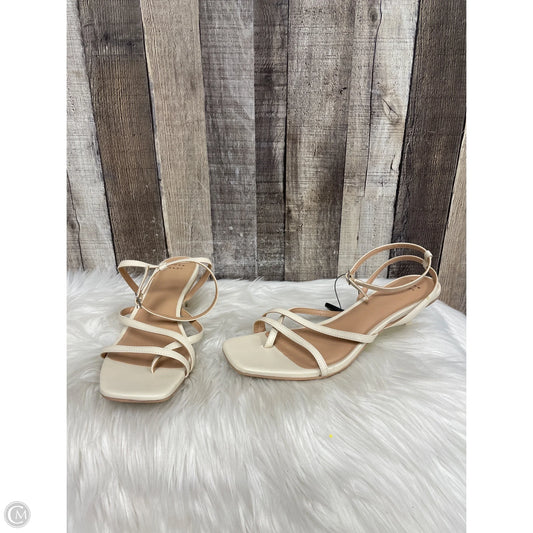 Sandals Heels Kitten By A New Day In Cream, Size: 11