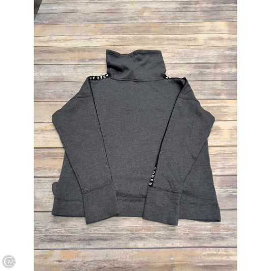 Athletic Top Long Sleeve Crewneck By Under Armour In Grey, Size: L