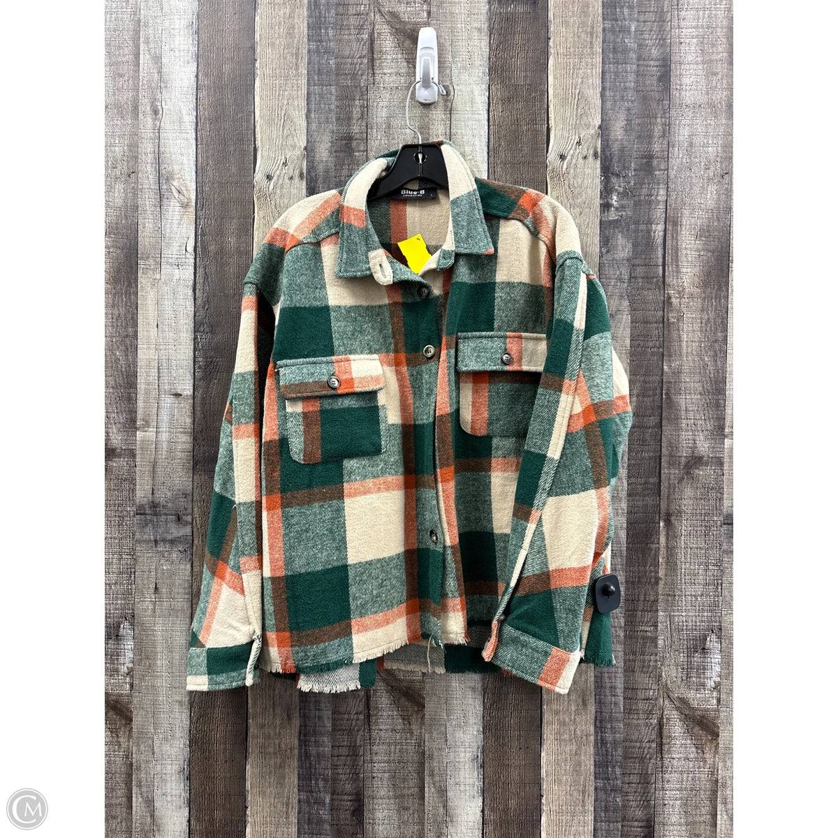 Jacket Other By Blue B In Plaid Pattern, Size: L