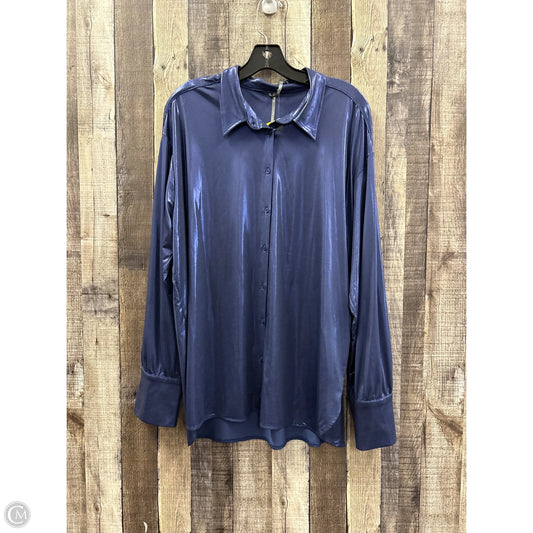Top Long Sleeve By Anthropologie In Blue, Size: Xl