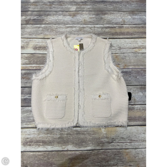 Vest Fleece By J. Crew In Ivory, Size: Xl