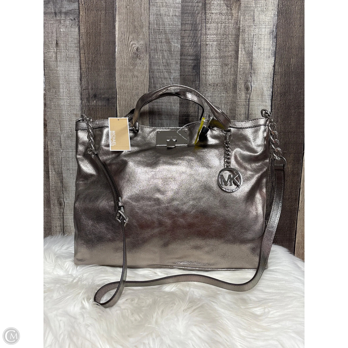 Handbag Leather By Michael By Michael Kors, Size: Large