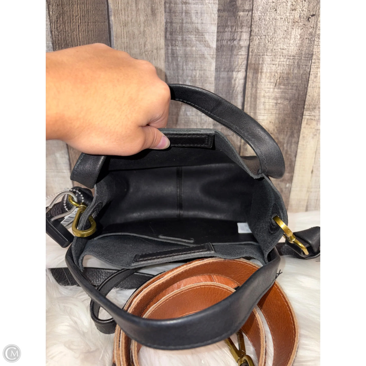 Crossbody Leather By Madewell, Size: Medium