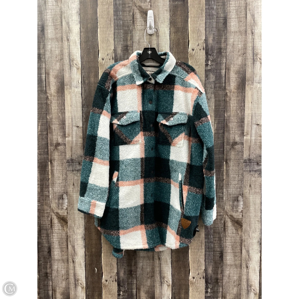 Jacket Fleece By Cme In Plaid Pattern, Size: Xl