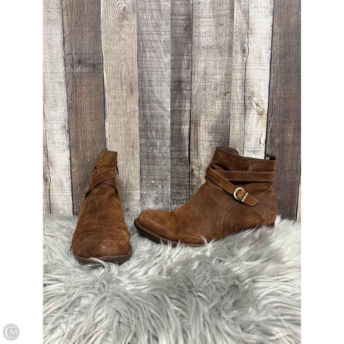 Boots Ankle Flats By Born In Brown, Size: 9