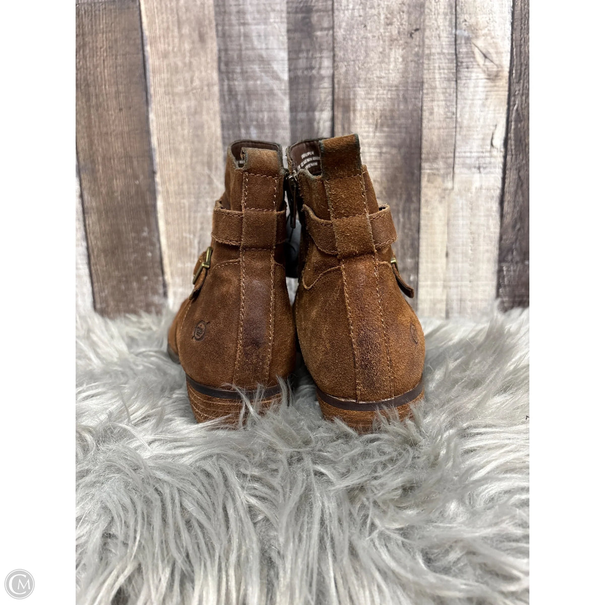 Boots Ankle Flats By Born In Brown, Size: 9