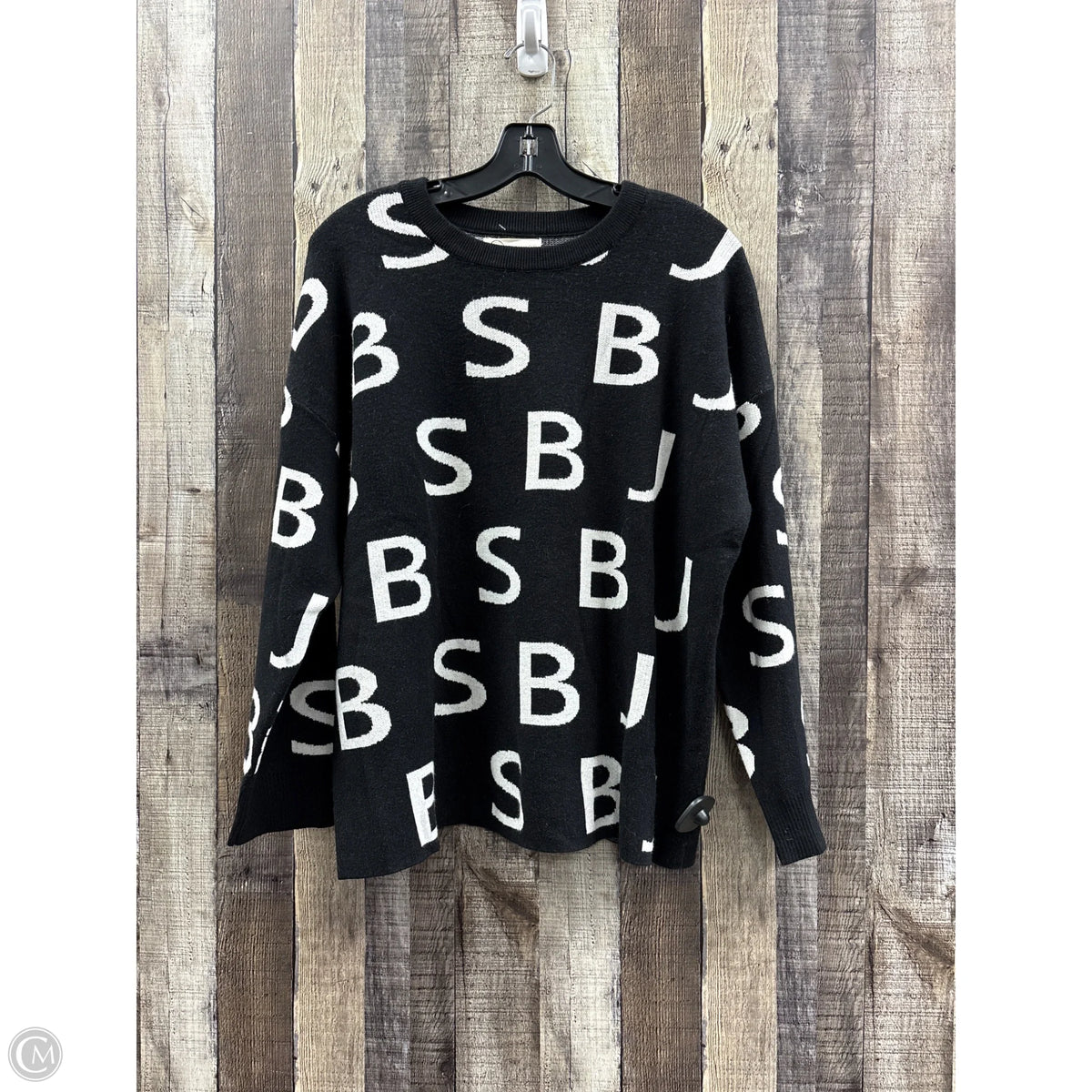 Sweater By Cme In Black & White, Size: M