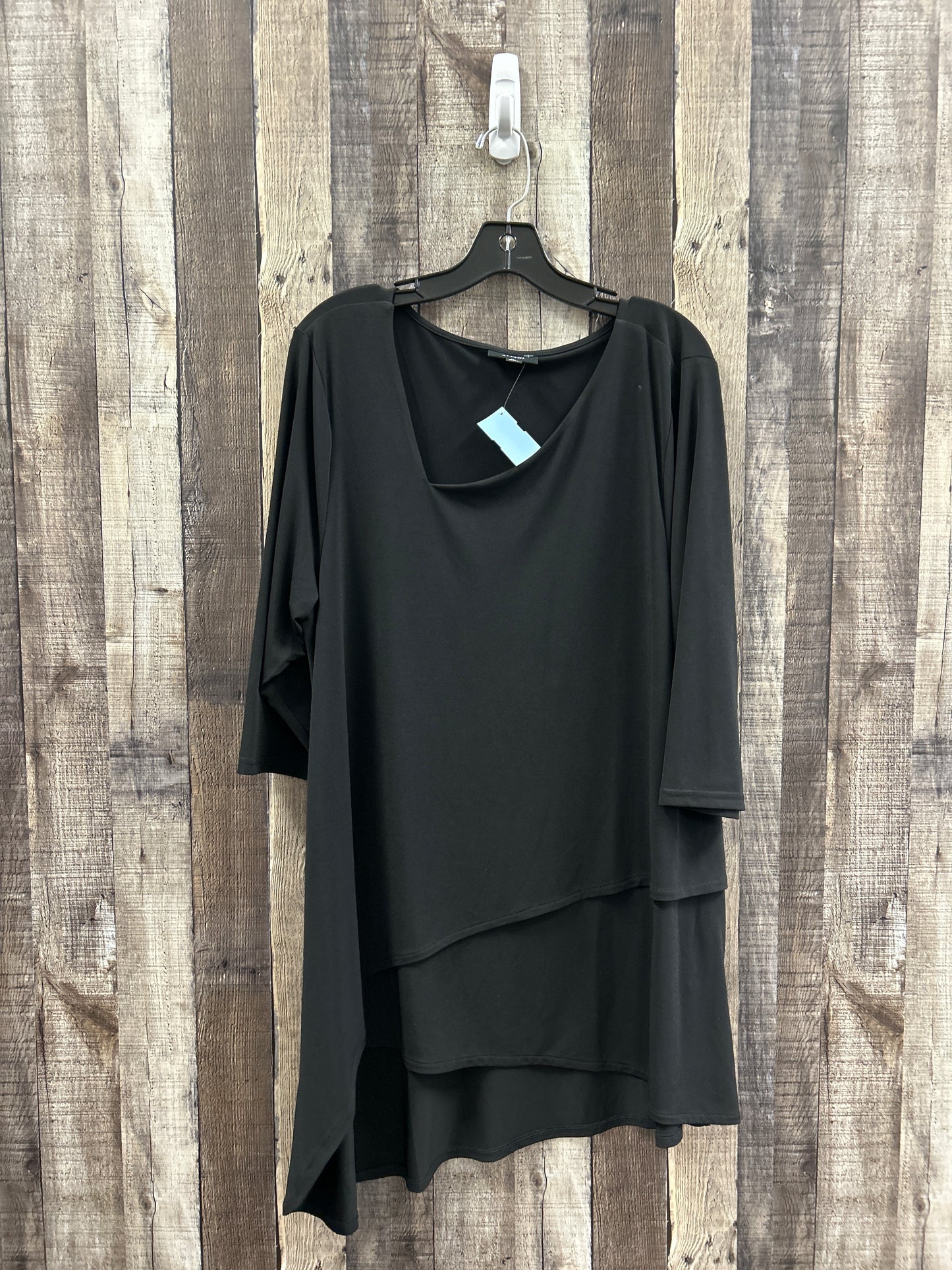 Top 3/4 Sleeve By Alfani In Black, Size: Xxl