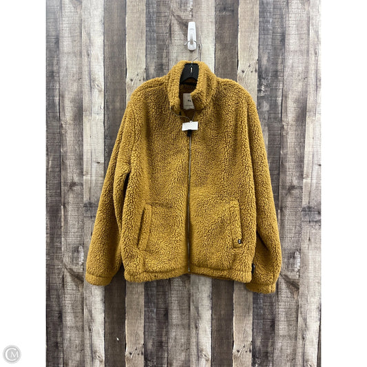 Jacket Fleece By Free Assembly In Tan, Size: L