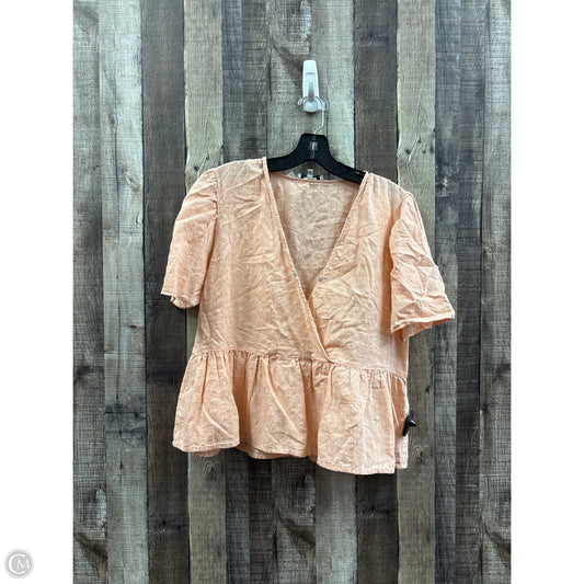 Top Short Sleeve By Madewell In Pink, Size: M