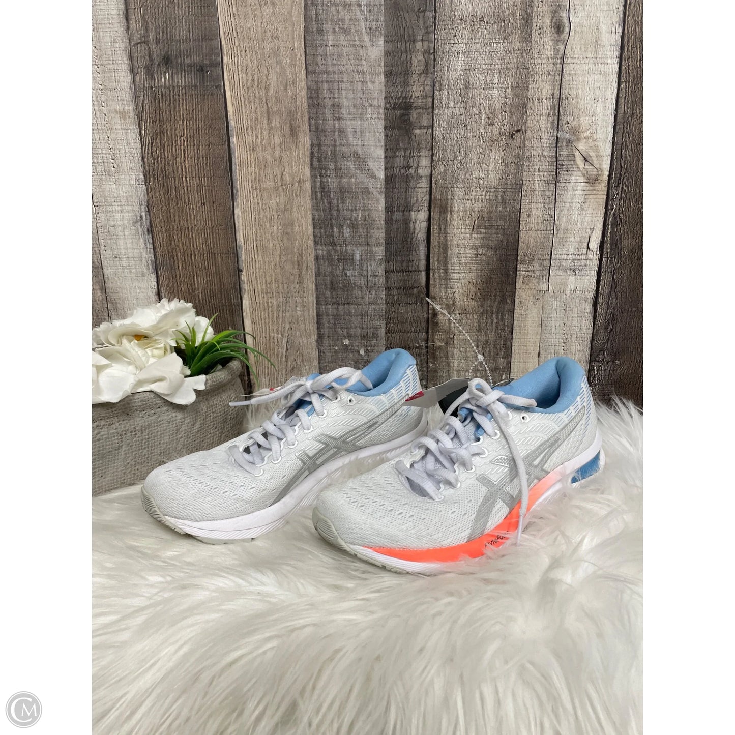 Shoes Athletic By Asics In Blue & Grey, Size: 6