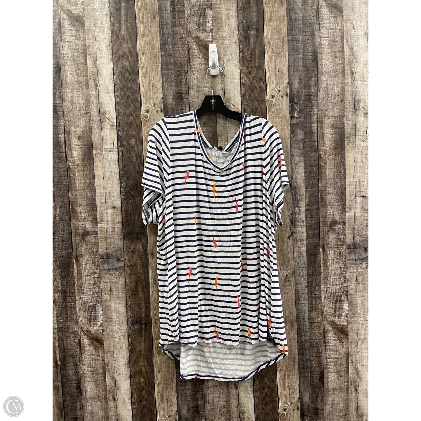 Top Short Sleeve By Lane Bryant In Striped Pattern, Size: 4x