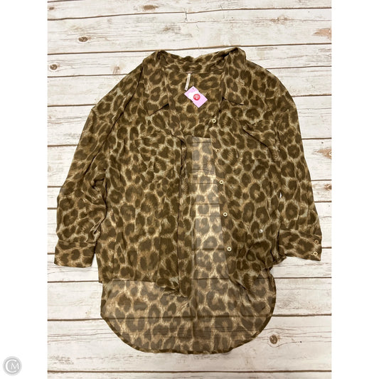 Top Long Sleeve By Free People In Animal Print, Size: M