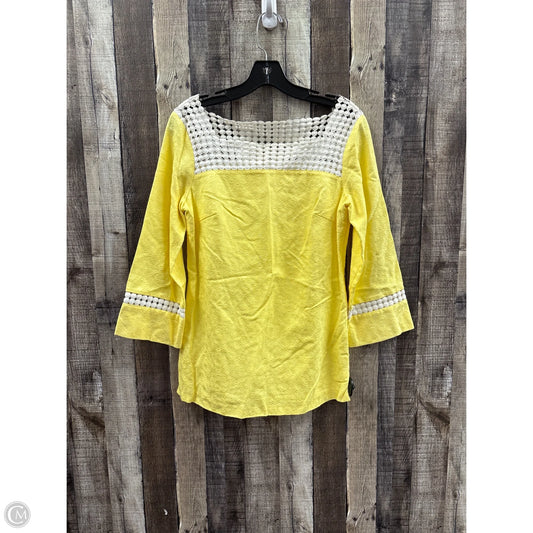 Top Designer By Lilly Pulitzer In Yellow, Size: Xs