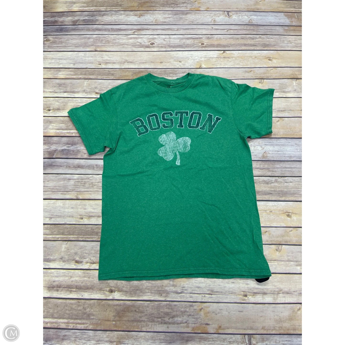 Top Short Sleeve By Cme In Green, Size: M