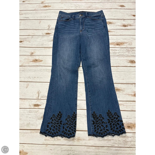 Jeans Flared By Ann Taylor In Blue Denim, Size: 6