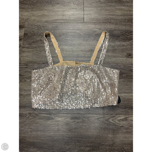 Top Sleeveless By Cme In Silver, Size: S