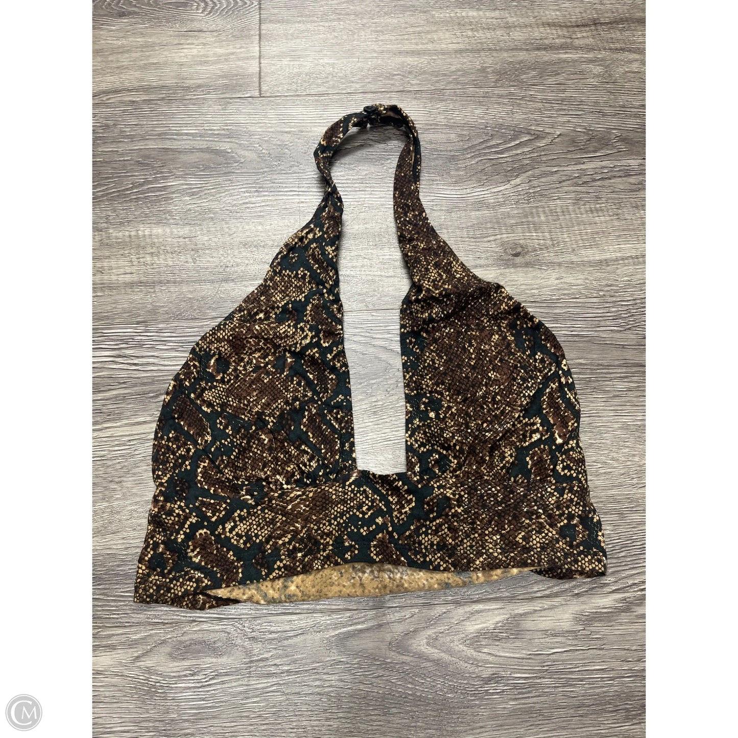 Top Sleeveless By Cme In Snakeskin Print, Size: S