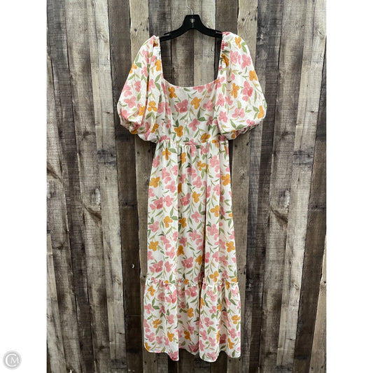 Dress Casual Maxi By Cme In Floral Print, Size: L