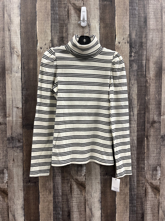 Top Long Sleeve By Ophelia Roe In Black & White, Size: M