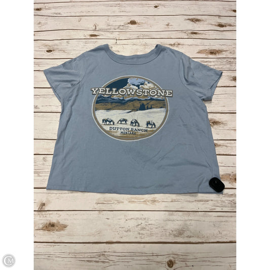 Top Short Sleeve By Cme In Blue, Size: Xxl