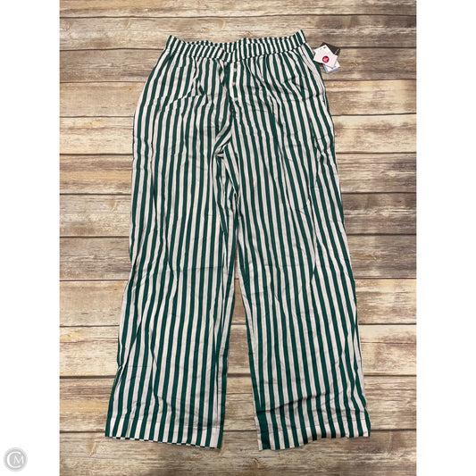 Pants Linen By Grayson Threads In Green & White, Size: L