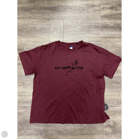 Top Short Sleeve By Old Navy In Maroon, Size: M