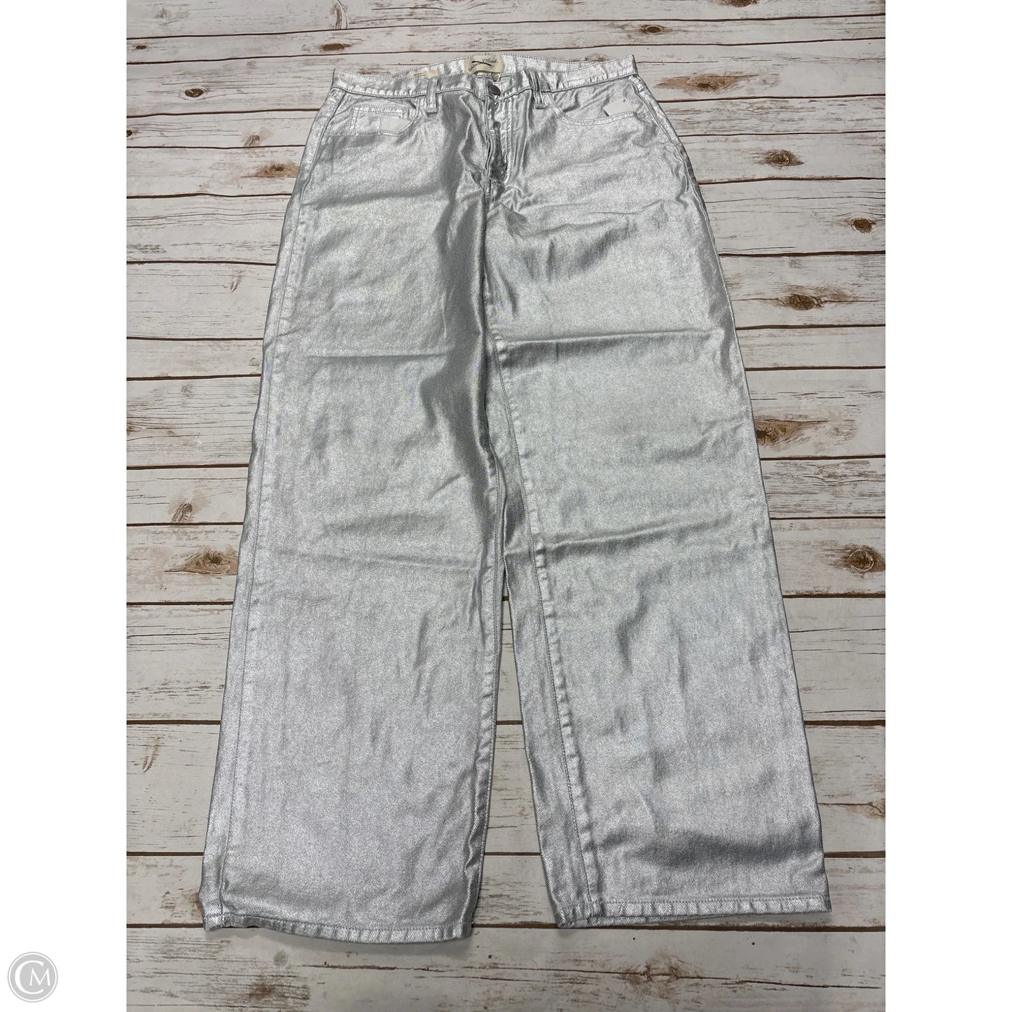 Jeans Wide Leg By Universal Thread In Silver, Size: 10